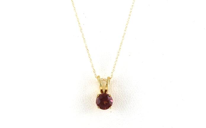 content/products/Estate Piece: Solitaire-style Pink Tourmaline Necklace in Yellow Gold (0.50cts TWT)