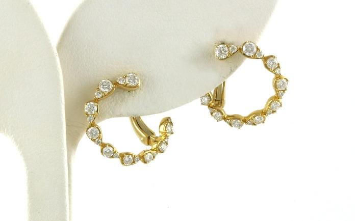 content/products/Spiral Pear Scalloped Diamond Curved Hoop Earrings with Omega Backs in Yellow Gold (0.76cts TWT)