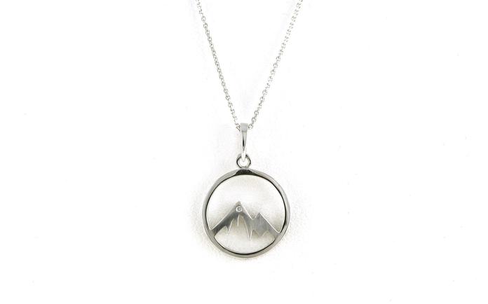 content/products/Circle Mountain  Flush-set Diamond Necklace in White Gold (0.01cts)