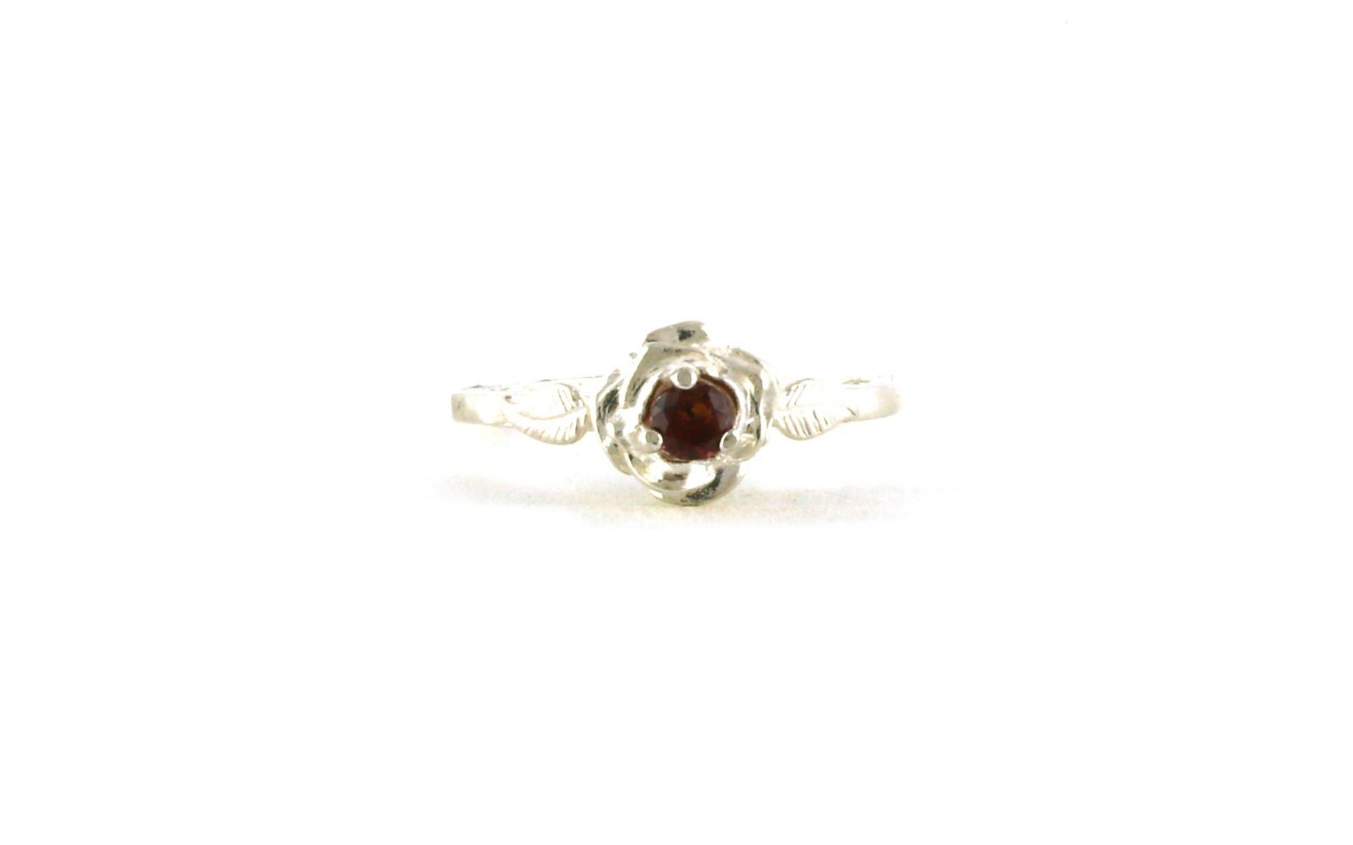 Rose Montana Garnet Rings in Sterling Silver (3.00mm)