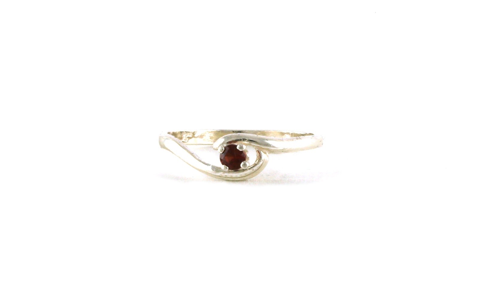 Swirl Bypass-style Montana Garnet Rings in Sterling Silver (3.00mm)