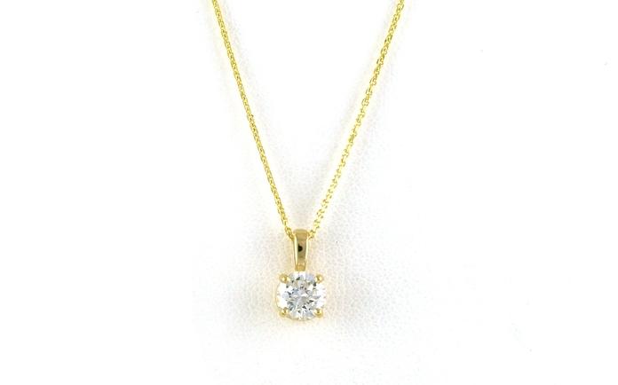 content/products/4-Prong Solitaire-style Diamond Necklace in Yellow Gold (0.59cts)