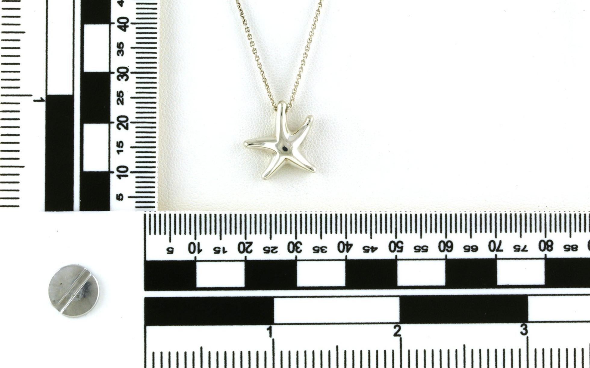 Estate Piece: Starfish Necklace in Sterling Silver scale