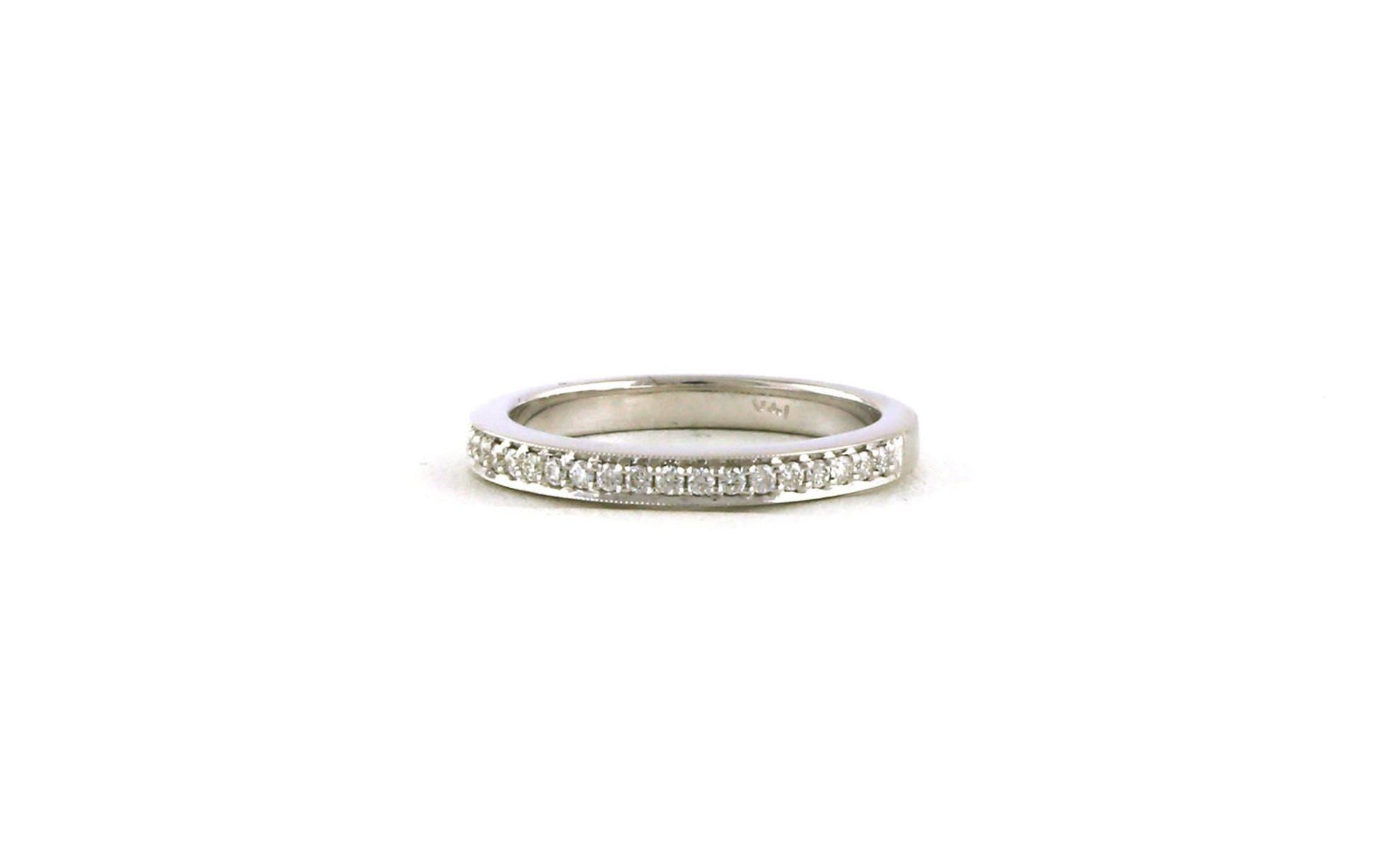 22-Stone Pave Diamond Wedding Band in White Gold