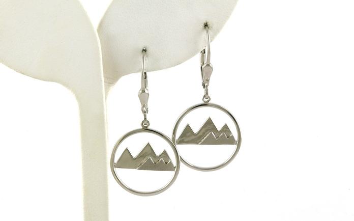 content/products/Circle Mountain Range Dangle Leveback Earrings in Sterling Silver