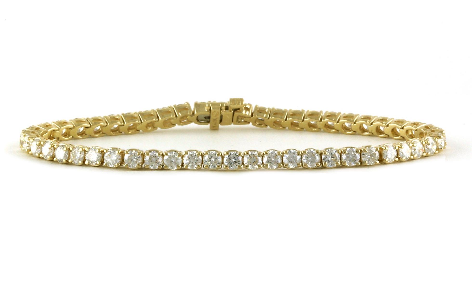 4-Prong Diamond Tennis Bracelet in Yellow Gold (7.00cts TWT)