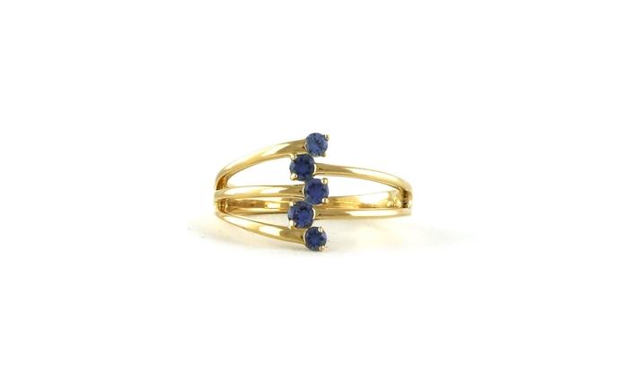 content/products/5-Band 5-Stone Montana Yogo Sapphire Ring in Yellow Gold (0.34cts TWT)