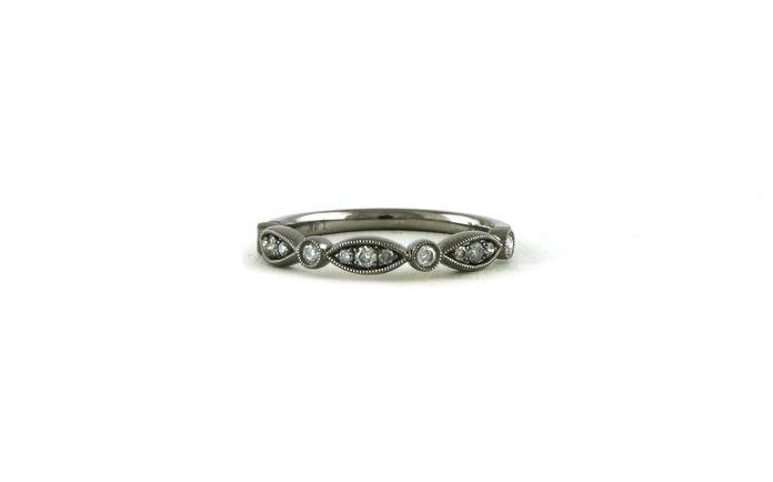 content/products/Scalloped Diamond Wedding Band in White Gold with Black Rhodium Plating (0.22cts TWT)