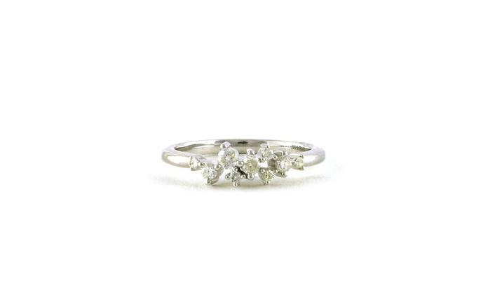 content/products/9-Stone Asymmetrical Cluster Diamond Ring in White Gold (0.26cts TWT)