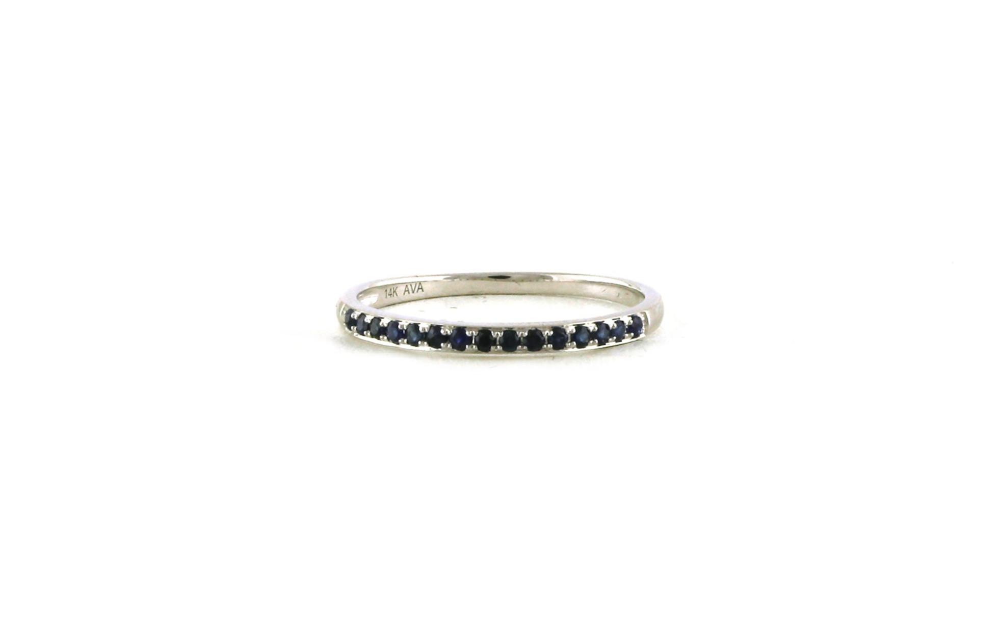 15-Stone Sapphire Ring in White Gold (0.21cts TWT)