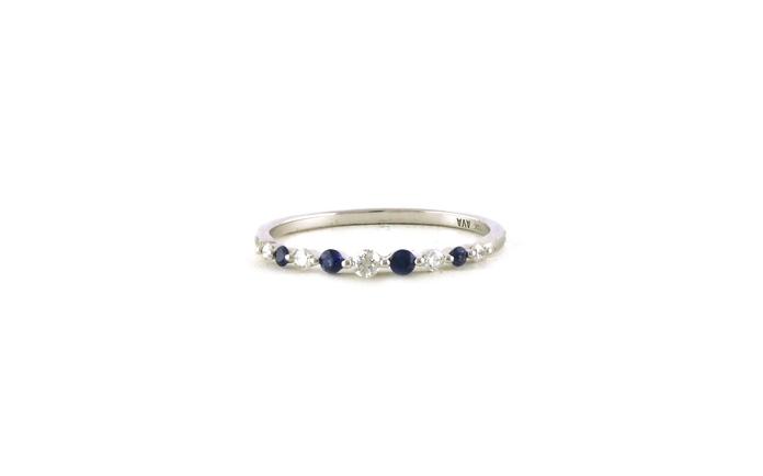 content/products/9-Stone Graduated Single Share-Prong Sapphire and Diamond Ring in White Gold (0.23cts TWT)