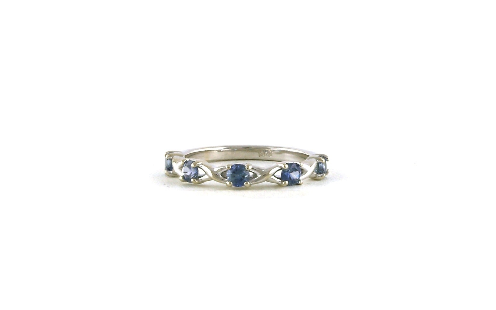 XO Style Montana Sapphire Ring in White Gold (0.89cts TWT)