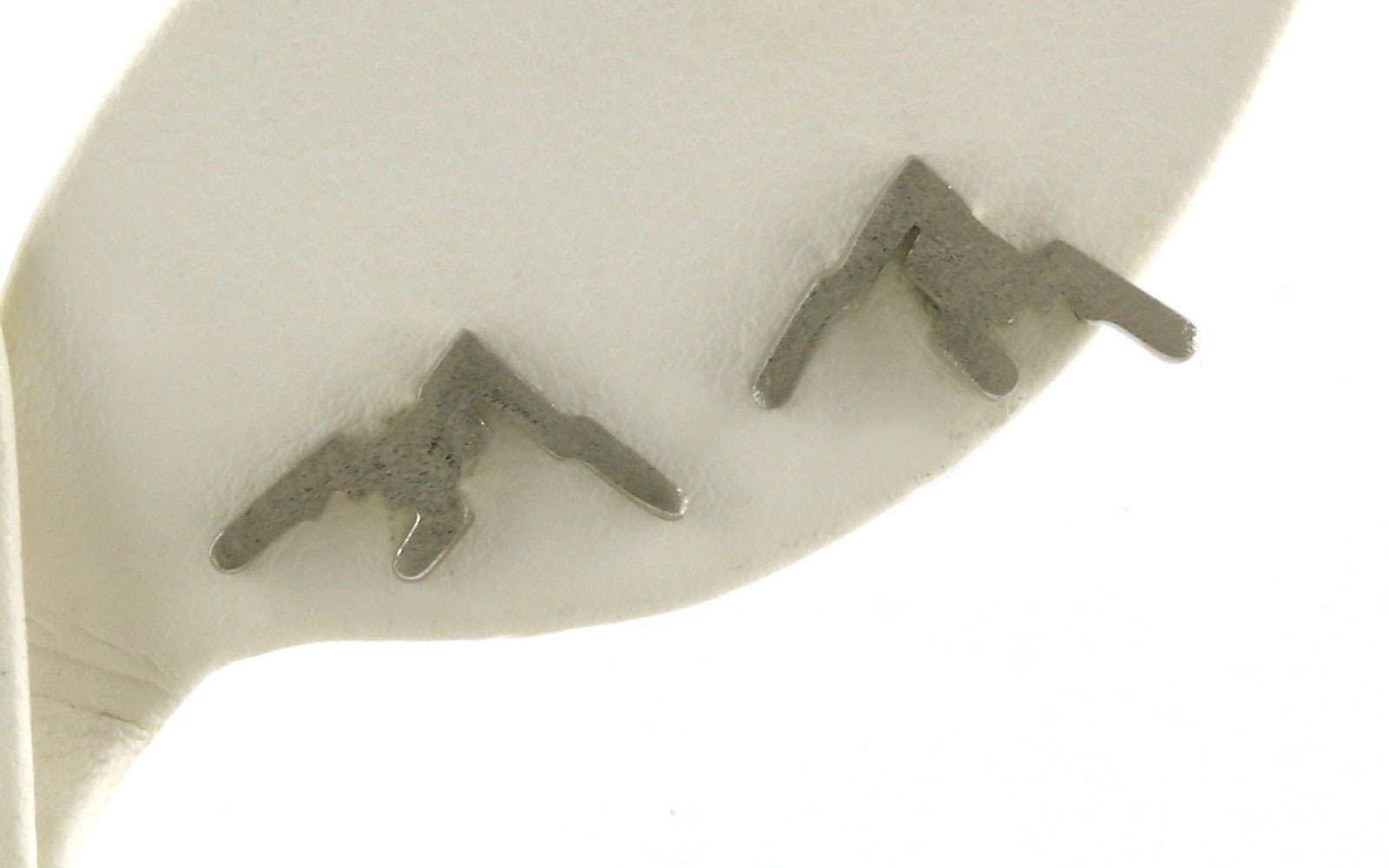 Mountain Silhouette Stud Earrings in Sterling Silver