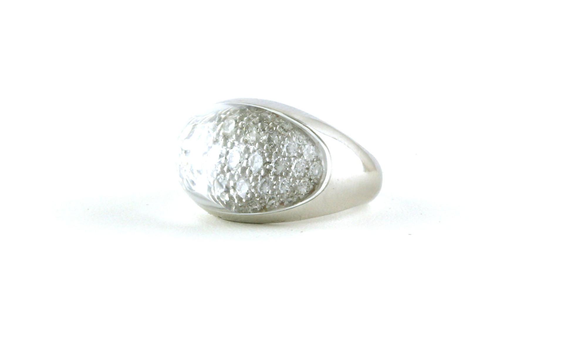 Estate Piece: Myst De Cartier Rock Ring in White Gold (1.00ct TWT) - Angled