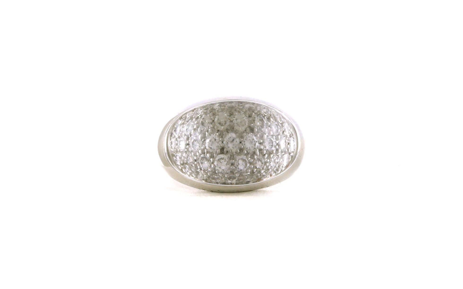 Estate Piece: Myst De Cartier Rock Ring in White Gold (1.00ct TWT) - Front