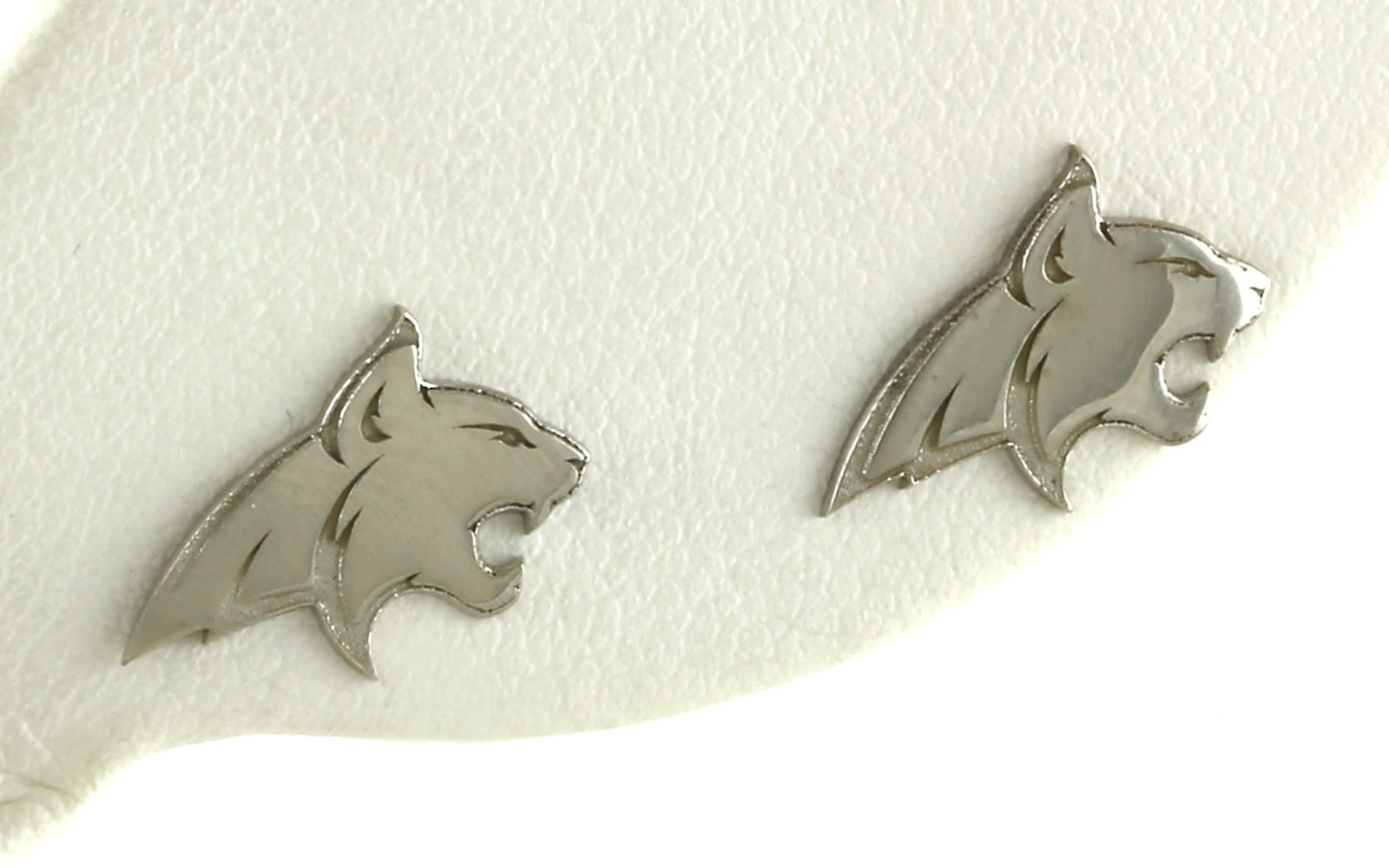 Official Bobcat Stud Earrings in Sterling Silver - Display