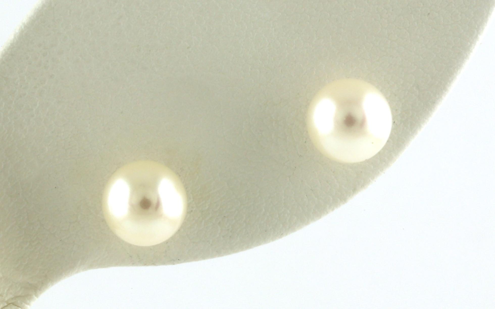 Freshwater Pearl Studs with White Gold Posts (6.50 - 7.00mm)
