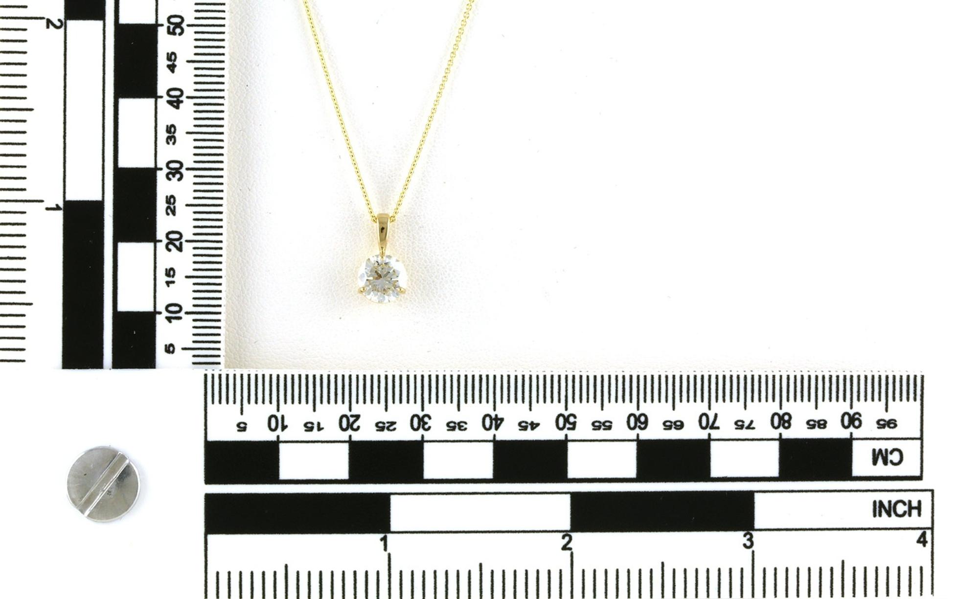 Solitaire-style Diamond Necklace in Yellow Gold (1.19cts) scale