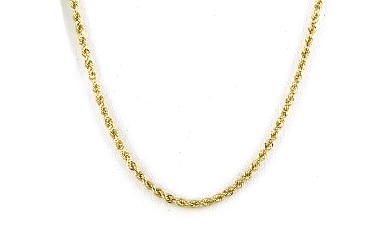 Estate Piece: Solid Rope Chain Necklace in Yellow Gold (1.95mm)