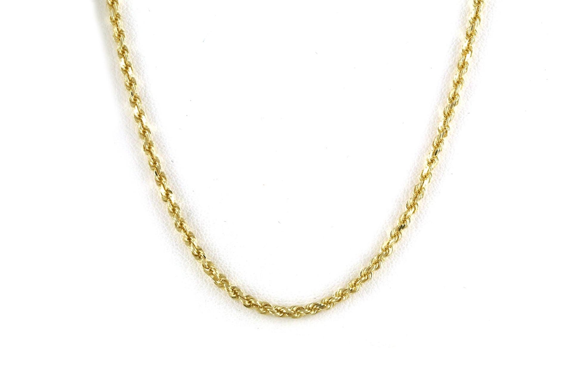 Estate Piece: Solid Rope Chain Necklace in Yellow Gold (1.8mm)