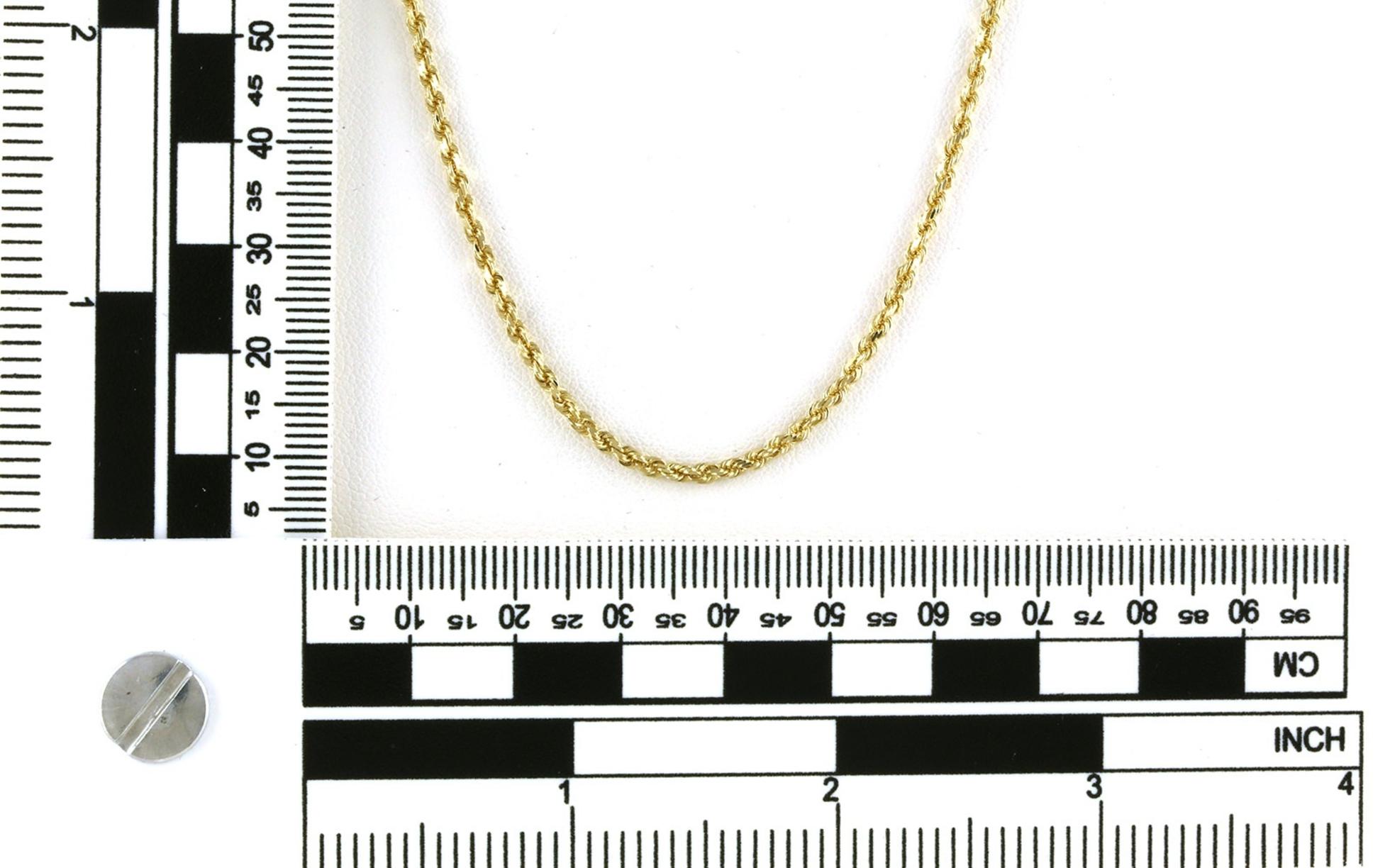 Estate Piece: Solid Rope Chain Necklace in Yellow Gold (1.8mm) scale