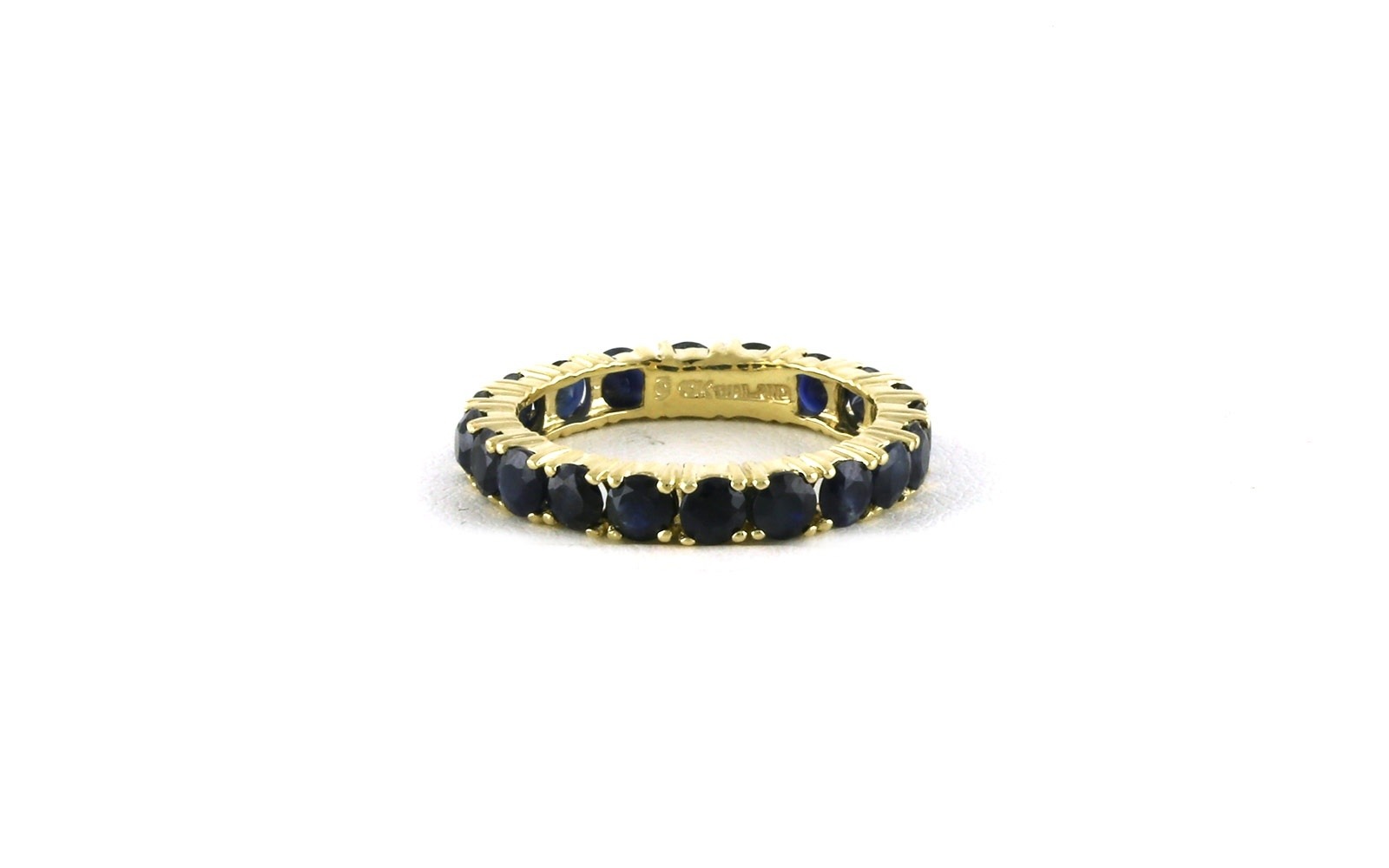 Estate Piece: Prong-set Sapphire Eternity Band in Yellow Gold (3.00cts TWT)
