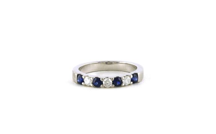 content/products/Estate Piece: Alternating Sapphire and Diamond Ring in White Gold (0.56cts TWT)