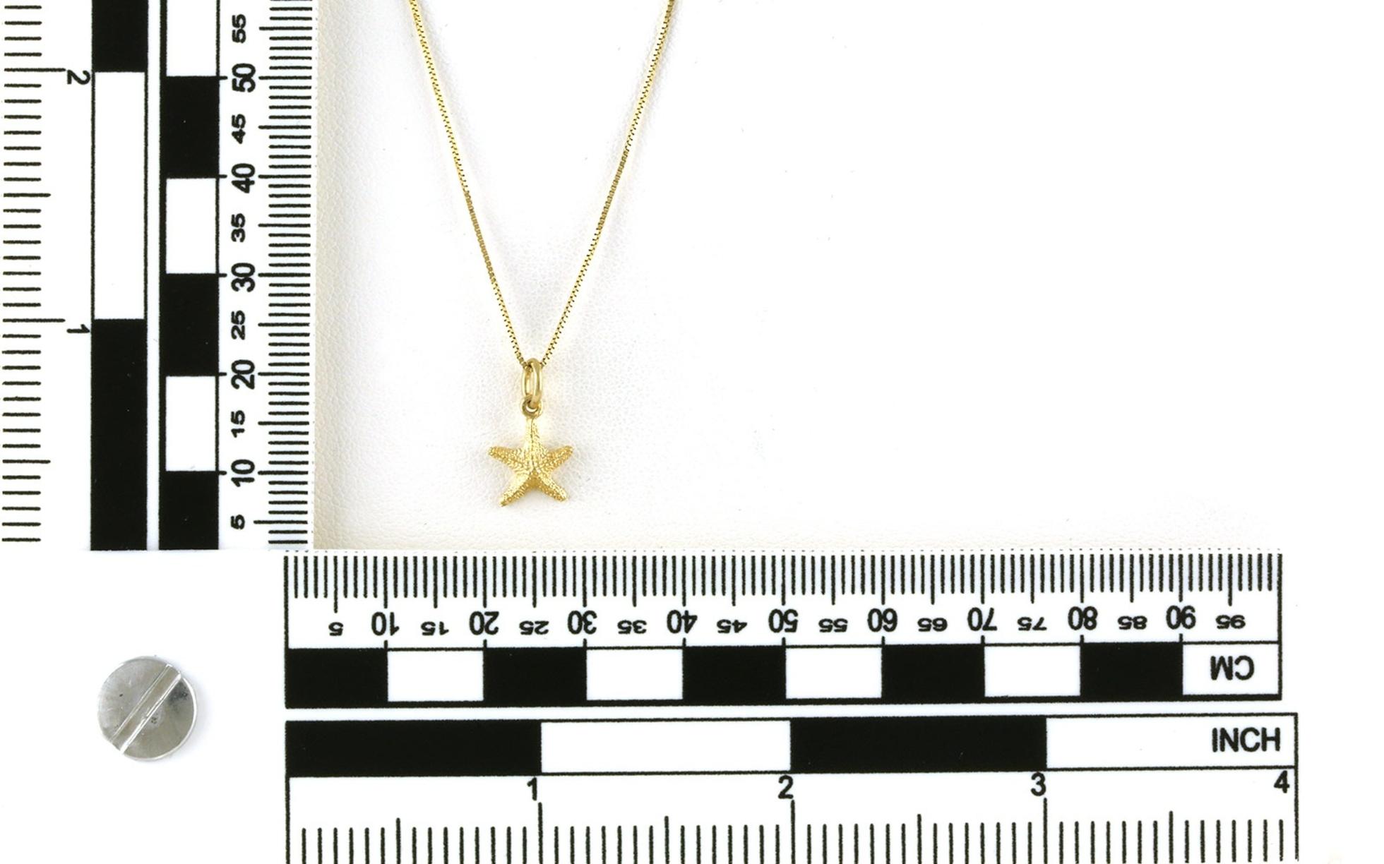 Estate Piece: Starfish Pendant or Necklace in Yellow Gold scale
