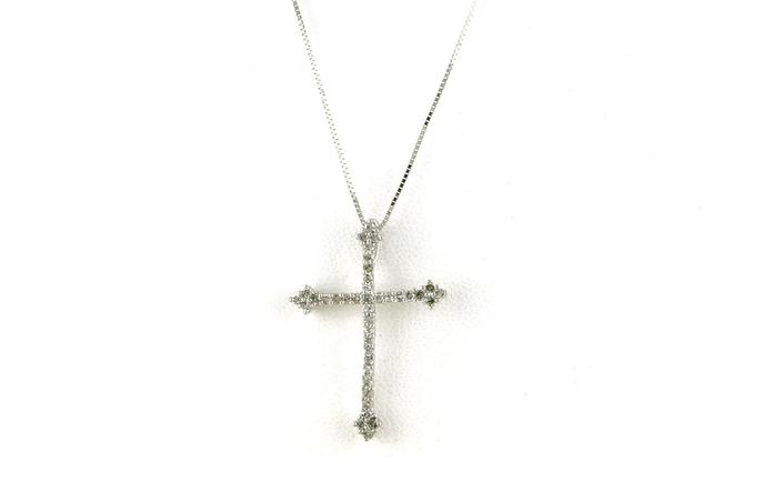 content/products/Estate Piece: Lady's Diamond Cross Necklace in White Gold (0.33twt)