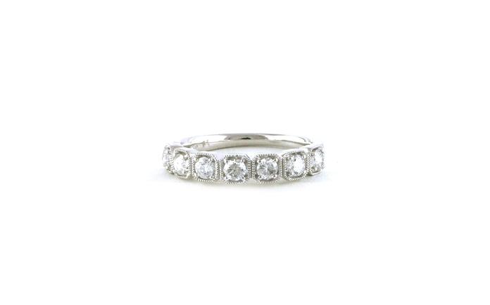 content/products/7-Stone Cushion-shaped Beaded Halo Diamond Wedding Band in White Gold (0.62cts TWT)