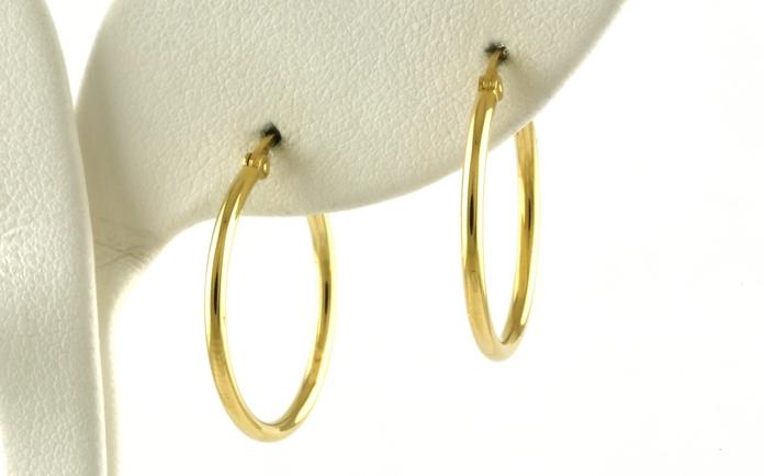 content/products/Hollow Hoop Earrings in Yellow Gold (1.5 x 20 mm)