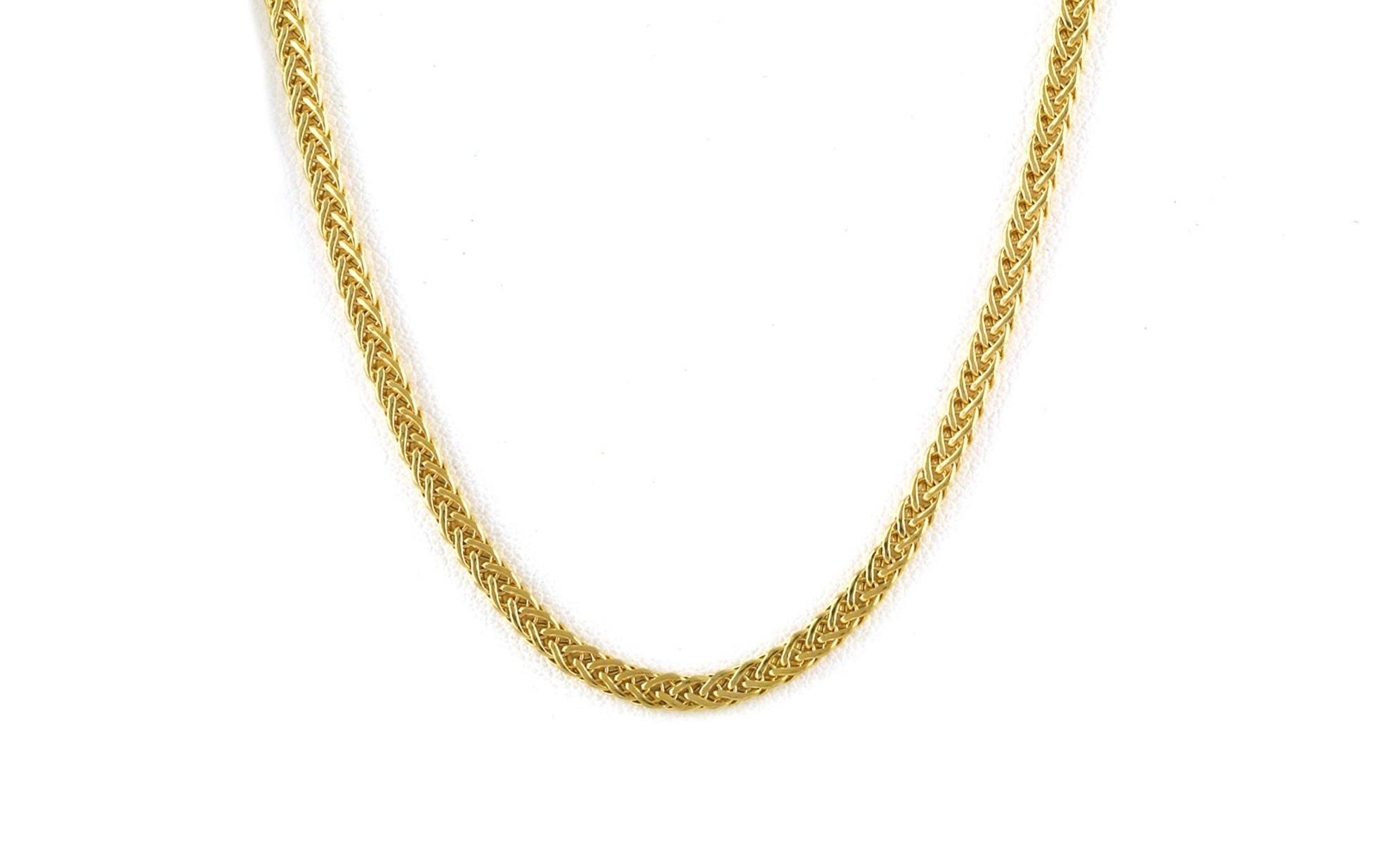 Estate Piece: Braided Flat Chain Necklace in Yellow Gold