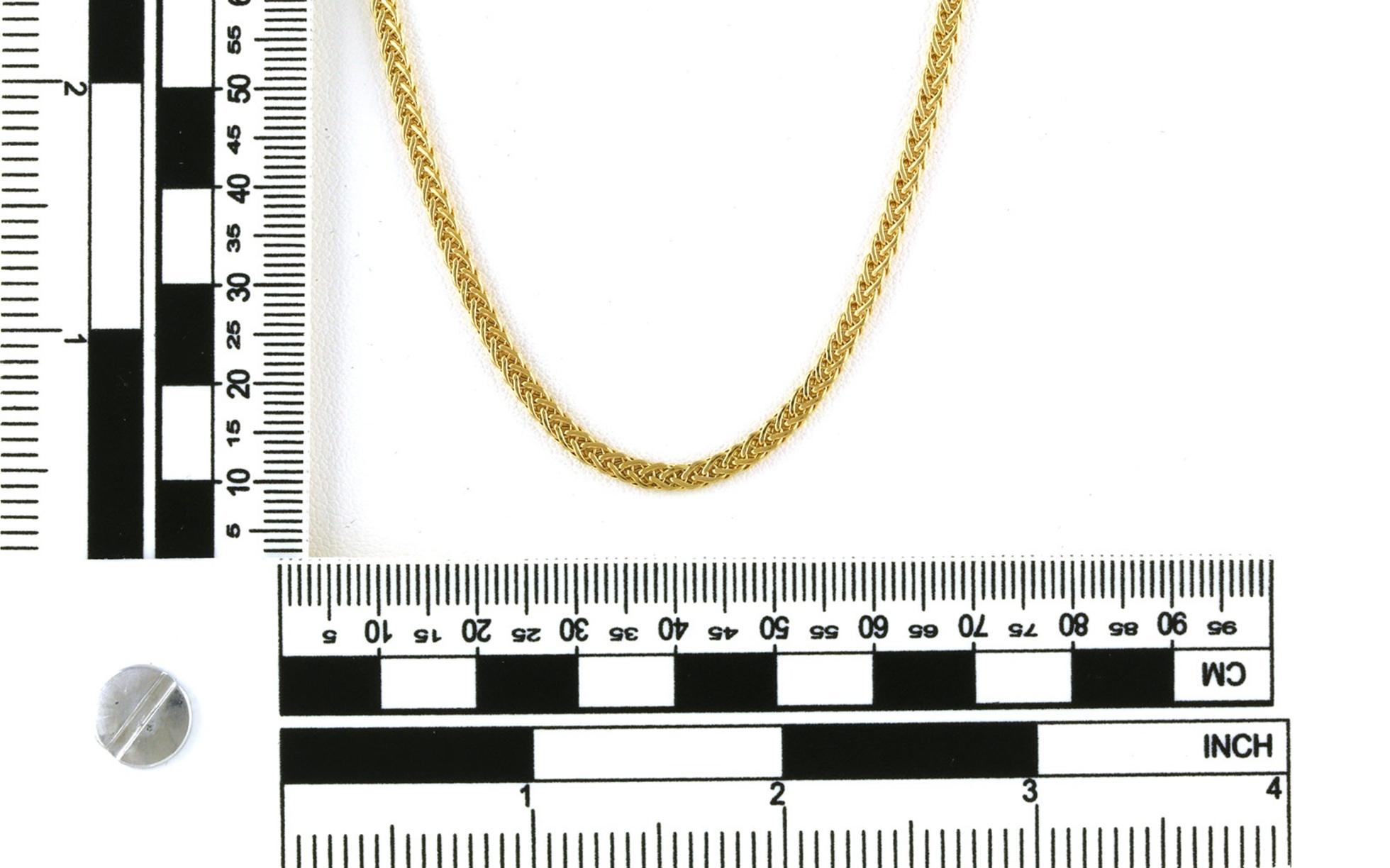 Estate Piece: Braided Flat Chain Necklace in Yellow Gold scale