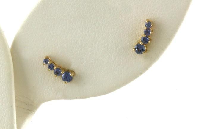 content/products/4-Stone Curved Bar Montana Yogo Sapphire Earrings (0.33cts TWT)