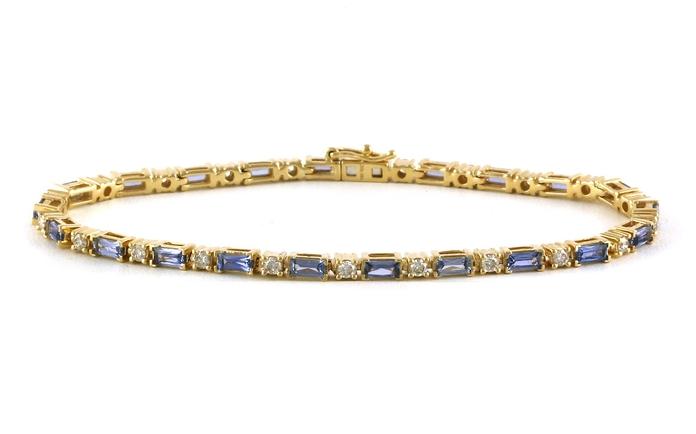 content/products/Alternating Prong-Set Line "Tennis" Montana Yogo Sapphires Diamonds (3.75ctw TWT)