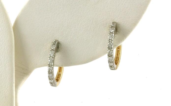 content/products/Reversible Hoop Diamond Earrings in Two Tone Yellow and White Gold (0.32cts TWT)