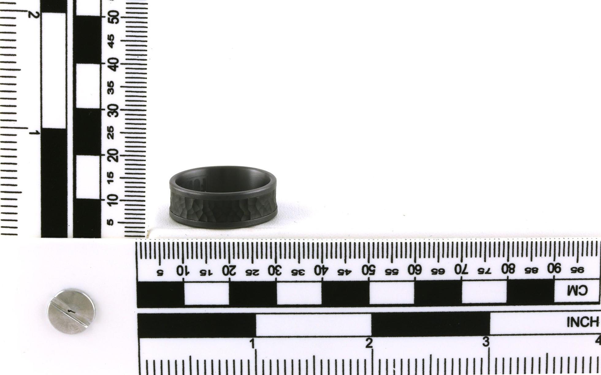 8mm Straight Edge Wedding Band in Gray Tantalum (Sz 10) scale