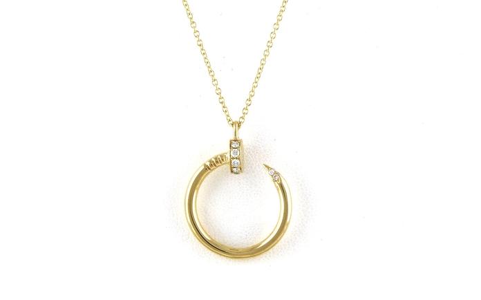 content/products/Nail Diamond Necklace in Yellow Gold (0.10cts TWT)