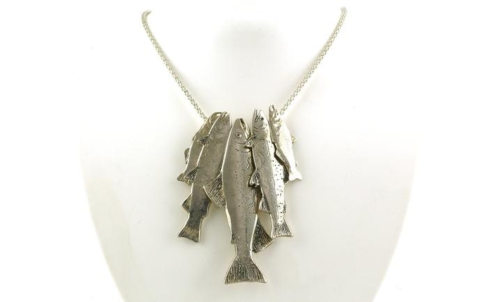 content/products/Estate Piece Trout String Necklace in Sterling Silver