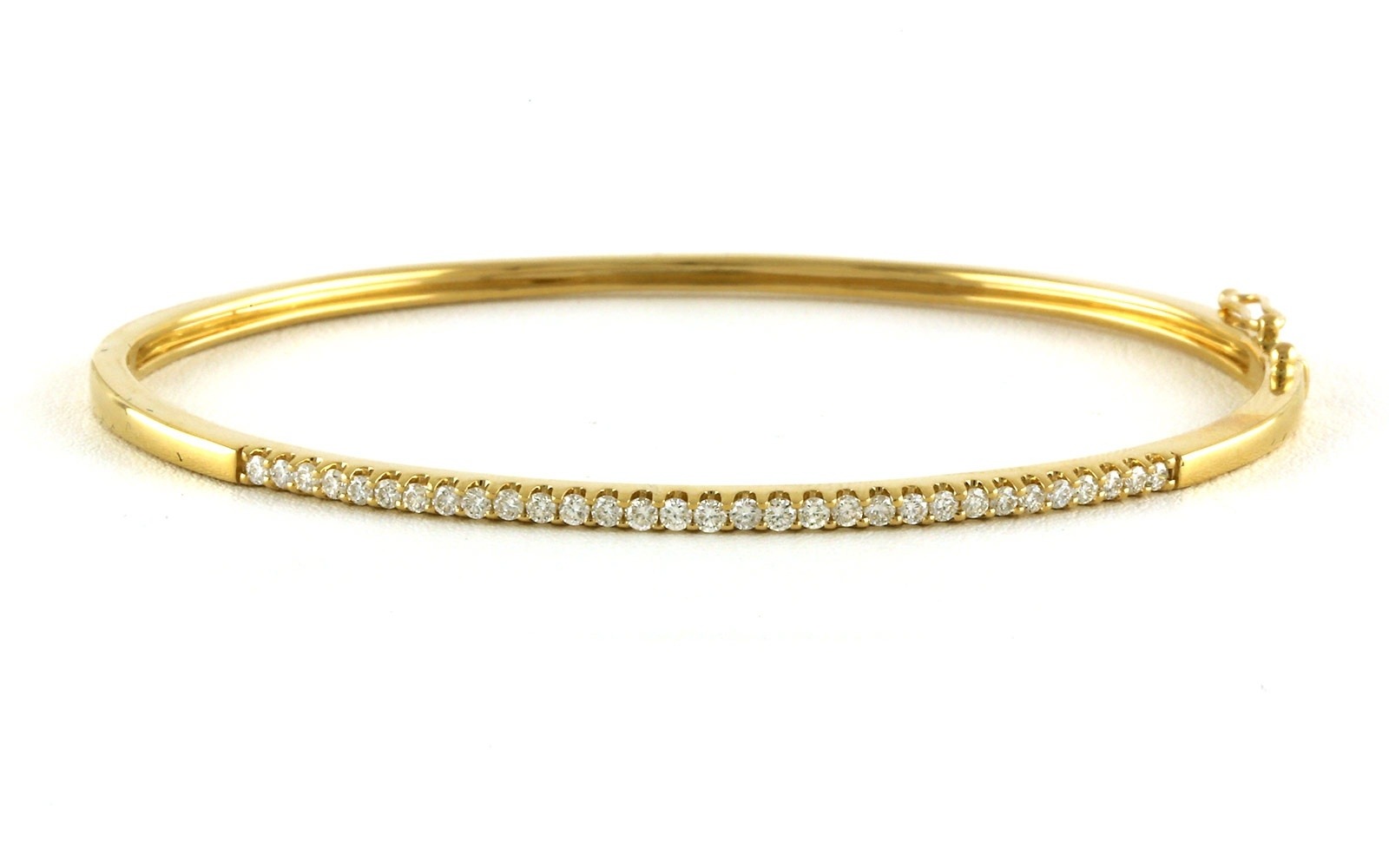Pave Hinged Cuff Diamond Bracelet in Yellow Gold (0.49cts TWT)