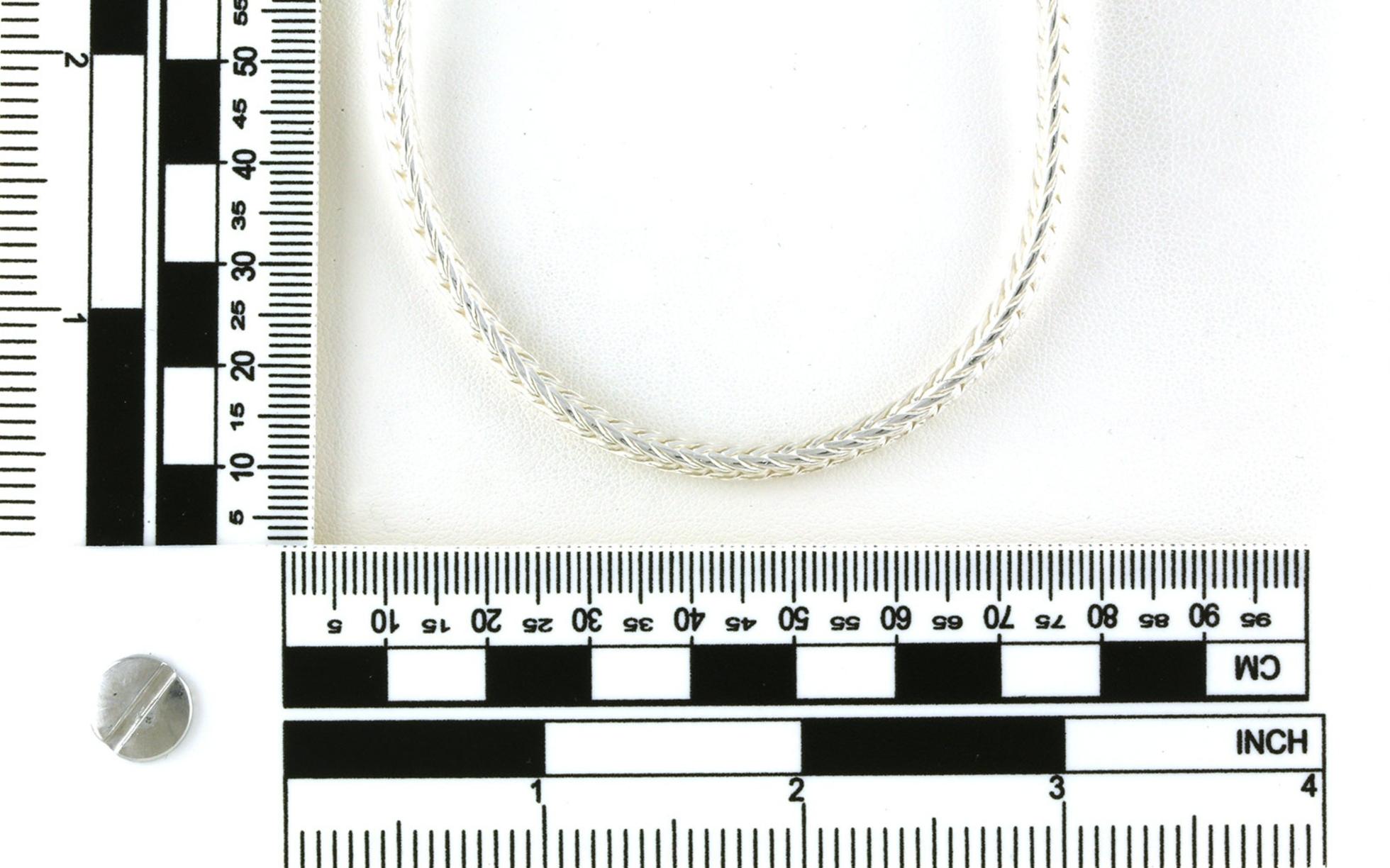 Franco Chain 3.4mm Wide in Sterling Silver scale