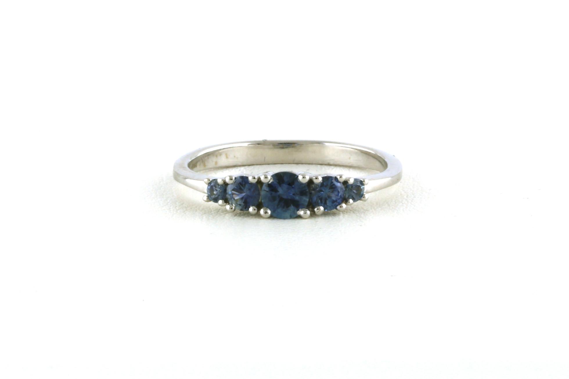 Montana Sapphire 5-Stone Ring in White Gold (0.66cts TWT)