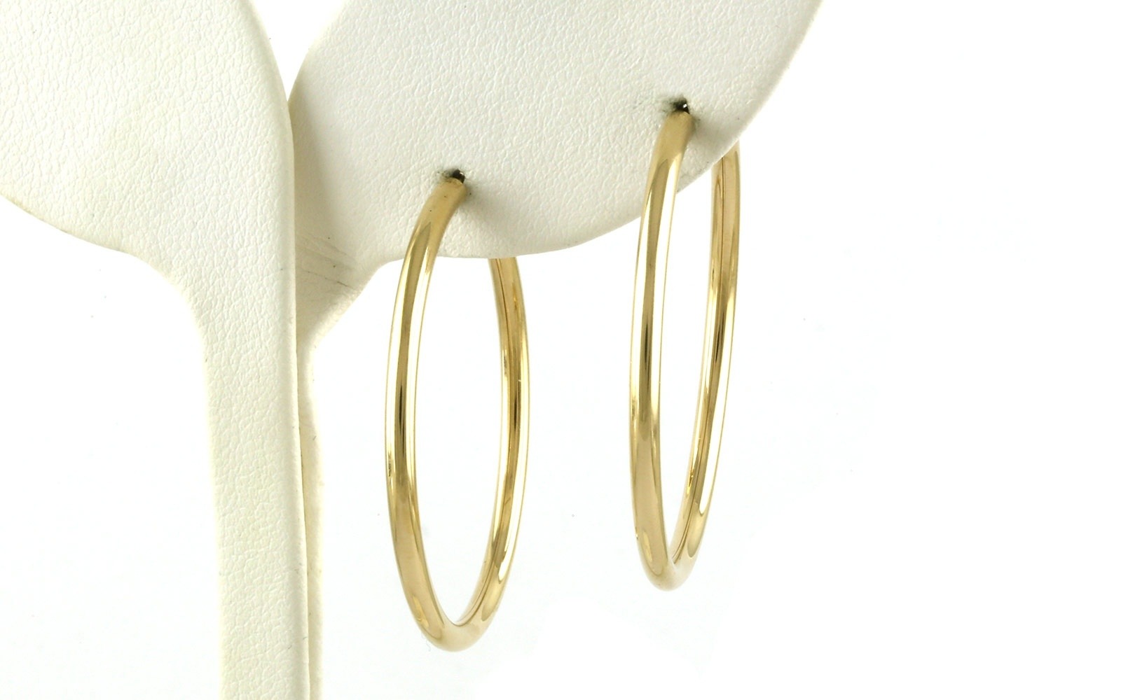 Estate Piece: Hollow Endless Hoop Earrings in Yellow Gold