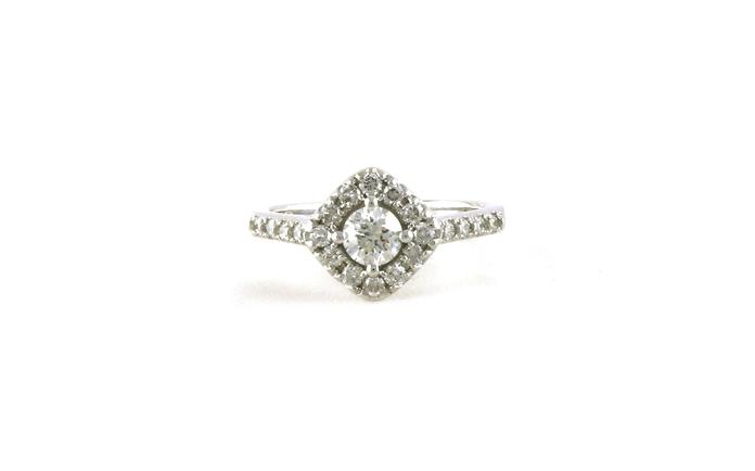 content/products/Estate Piece: Diamond Halo Engagement Ring in White Gold (0.50cts TWT)