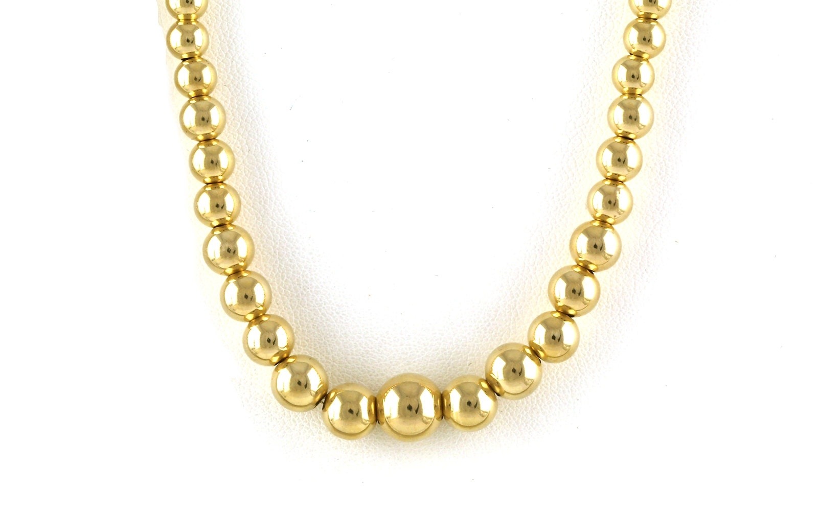 Estate Piece: Bead Strand Necklace in Yellow Gold