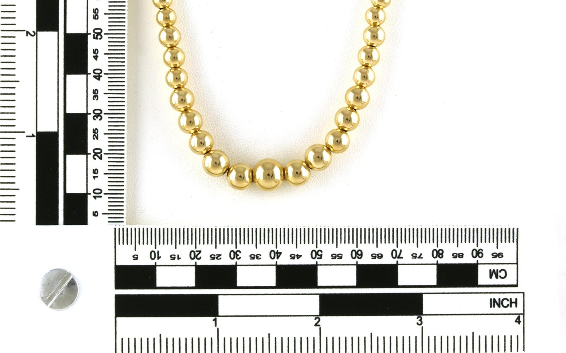 Estate Piece: Bead Strand Necklace in Yellow Gold scale