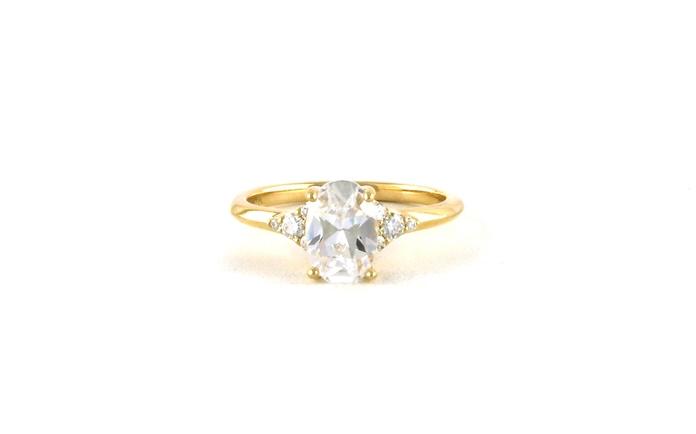 content/products/Oval-cut Cubic Zirconia and Diamond Cluster Engagement Ring in Yellow Gold (1.70cts TWT)