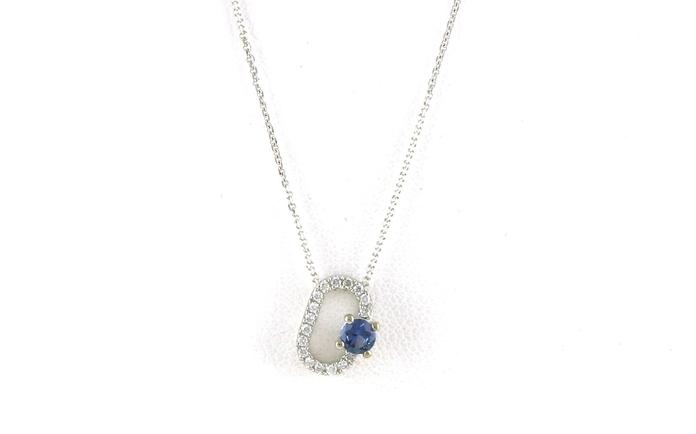 content/products/Montana Yogo Sapphire and Diamond Pave Oval Slide Necklace in White Gold (0.26cts TWT)