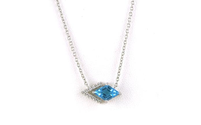 content/products/Blue Topaz and Diamond Accented Sideways Necklace in White Gold (1.05cts TWT)