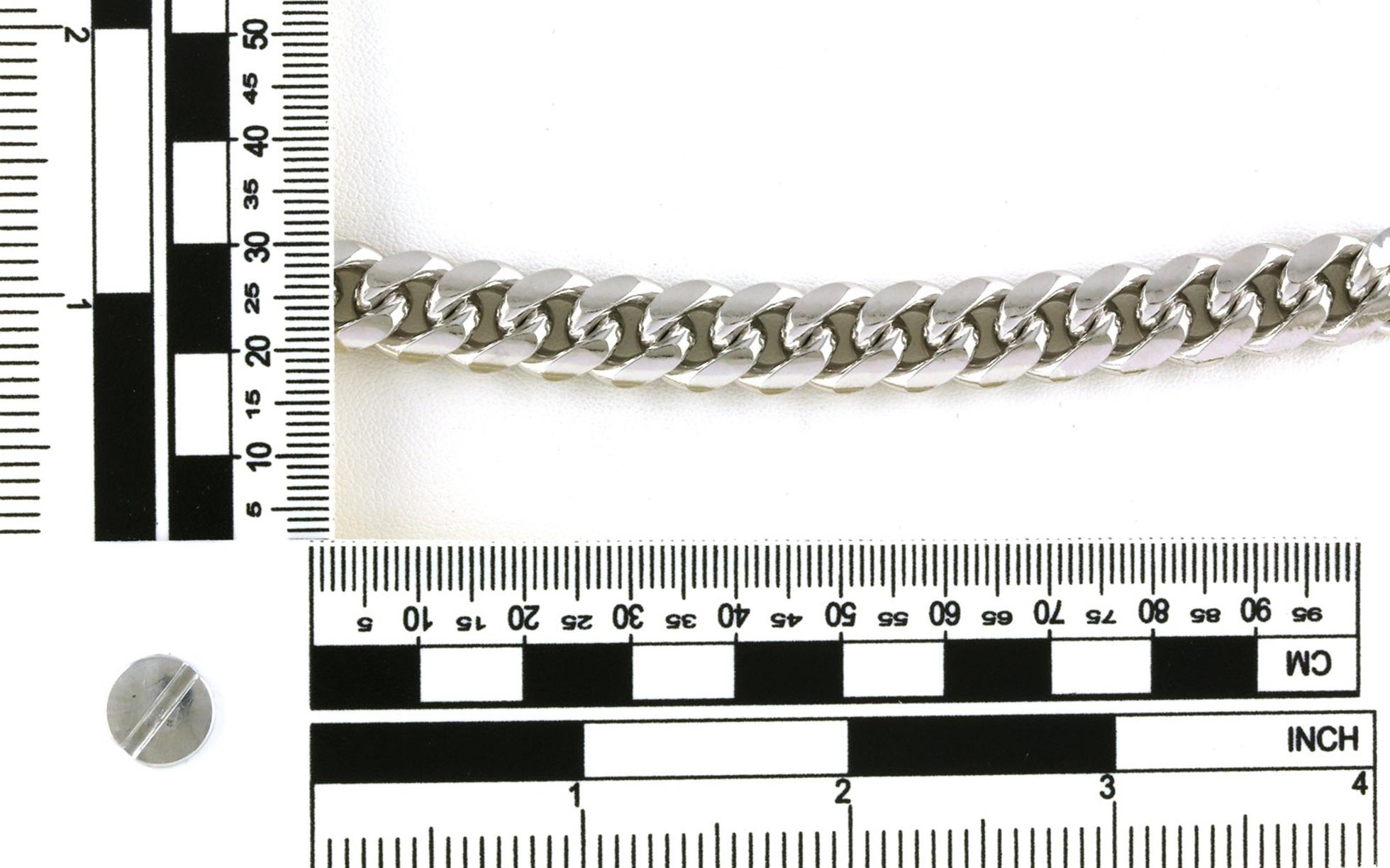 Miami Cuban Bracelet in Sterling Silver scale